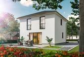 SH100 - Gartenansicht - Kompaktes Familienhaus - Stadtnahes Wohnen zu mietähnlichen Konditionen in Apolda
