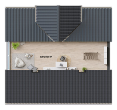 LH 152 - Grundriss Spitzboden - Strahlend und lauschig - ein Traumhaus für die Familie in Walschleben
