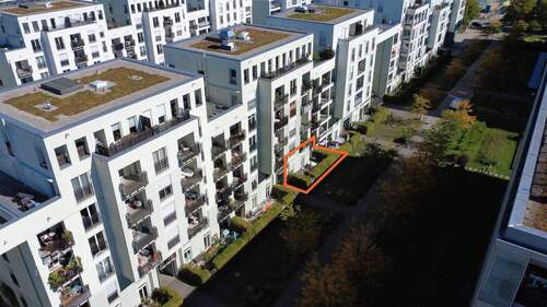 Luftbild Wohnung - Terrassenwohnung mit 104,00 m&sup2; in München zum Kaufen