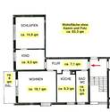 Grundriss mit Flächenangabe - 