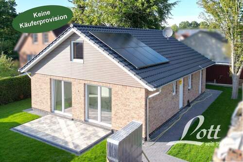 Bild 1 - +++ Erstbezug! Ebenerdiger Neubau-Bungalow mit Carport in beliebter Wohnlage von Augustfehn +++