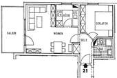 Grundriss der Wohnung - 