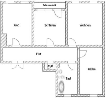02 W0641.jpg - 3 Zimmer Etagenwohnung in Riesa