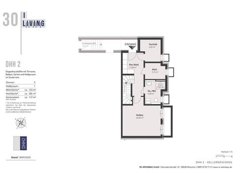 DHH 2_Keller - Doppelhaushälfte mit 153,00 m&sup2; in München zum Kaufen