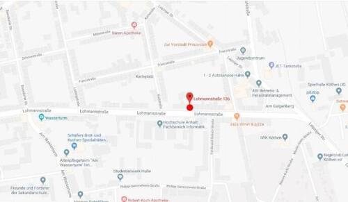 Lageplan - 2 Zimmer Etagenwohnung zur Miete in Köthen (Anhalt)