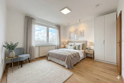 Schlafzimmer_KI generiert - Etagenwohnung mit 66,00 m&sup2; in Hamburg zum Kaufen