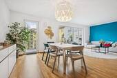 Essbereich im Wohnzimmer - 3 Zimmer Etagenwohnung zum Kaufen in München