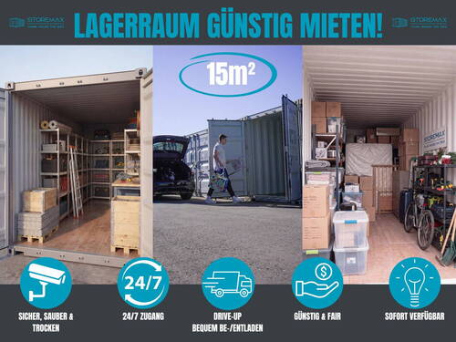 Bild 1 - 15?m² Self-Storage Lagercontainer in Köln-Dellbrück mieten - Günstig, Trocken und Sicher!