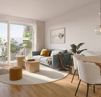 Zauberhafte 3-Zimmer-Wohnung mit Balkon in Südausrichtung und Blick in den grünen Innenhof - Eching