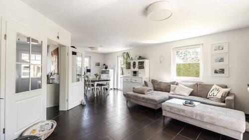 Wohnzimmer mit Essbereich - Einfamilienhaus mit 123,00 m&sup2; in Brieselang zum Kaufen