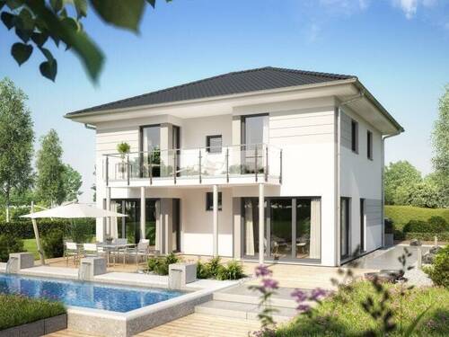 Bild 1 - Bezugsfertiges, attraktives EFH Florenz S incl. Thermo-Keller, wie Abb., incl. Grundstück zzgl. NK