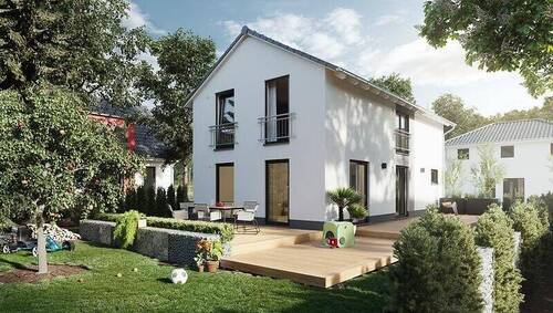 Aura 125 - Gartenansicht - Einfamilienhaus mit 129,00 m² in Erfurt zum Kaufen