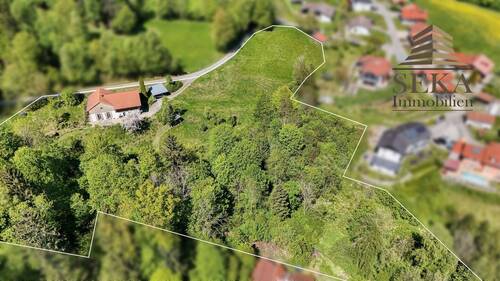 Ansicht mit Flurgrenzen - 4 Zimmer Einfamilienhaus in Grafling