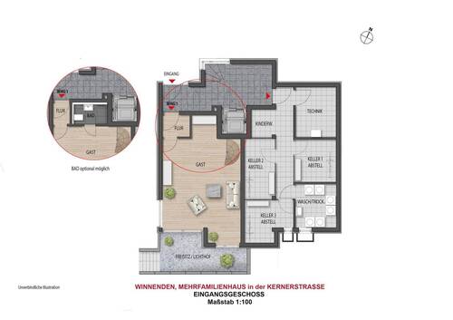 Eingangsgeschoss - Etagenwohnung mit 137,70 m² in Winnenden zum Kaufen