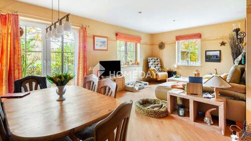 EG Wohnzimmer 1 - Doppelhaushälfte in toller Lage mit Kamin, Garten und schöner Raumaufteilung