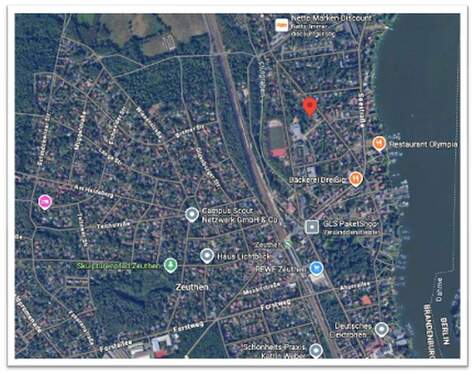 Lage des Objekts in Zeuthen - 
