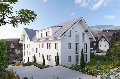 Nordwest-Ansicht - Etagenwohnung mit 74,10 m² in Bonndorf im Schwarzwald zum Kaufen
