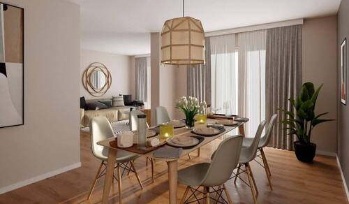 Offenes Esszimmer - Barrierefreie Familienwohnung mit zwei modernen Bädern und Loggia