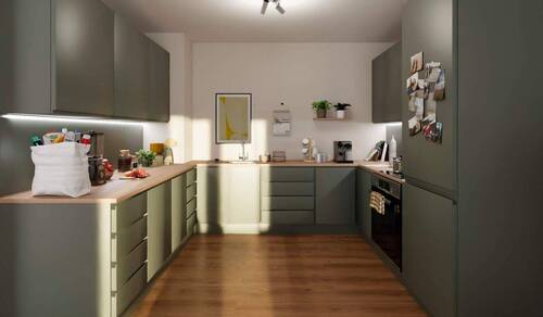 Offene Wohnküche - 4 Zimmer Etagenwohnung in Düsseldorf