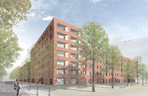 Visualisierung des Neubaus an der Weddestraße in Horn.jpg - Öffentlich geförderte 2-Zimmer-Neubauwohnungen in Horn