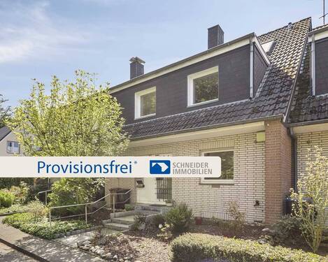 Frontansicht - Gepflegtes Reihenhaus mit Südwestgarten und Garage in Ratingen-Breitscheid