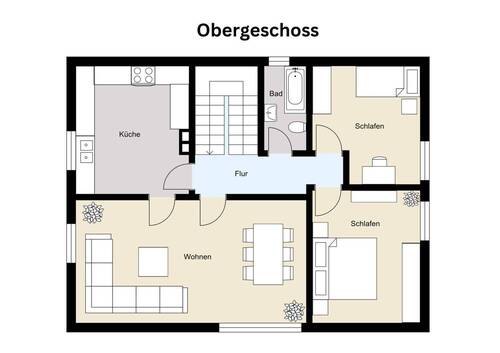 Obergeschoss - 3 Zimmer Mehrfamilienhaus, Wohnhaus in Borken / Weseke
