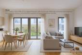 KI Visualisierung (Hinweise beachten) - Sofort einziehen: Familienwohnung mit 3 Zimmern & Garten