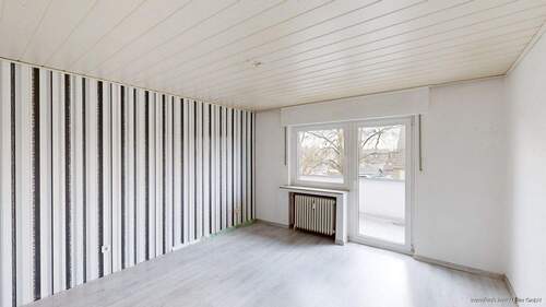 Schlafzimmer mit Zugang zum Balkon - Etagenwohnung mit 112,00 m² in Hamm zum Kaufen