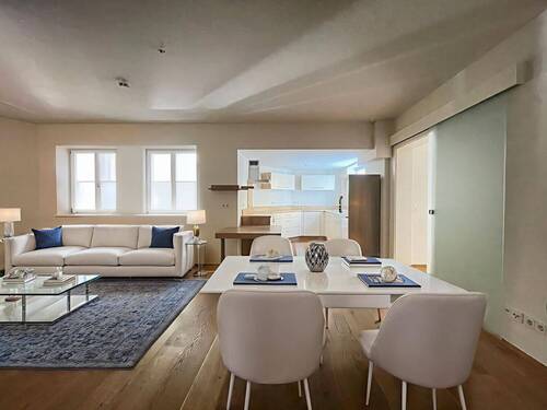 Einrichtungsbeispiel Wohnen/Essen/Kochen - 3 Zimmer Etagenwohnung zur Miete in Nördlingen