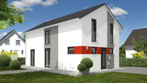 Ansicht Hauseingang Aura 125 - Maximaler Wohnkomfort bei optimalen Außenmaßen in Voßheide.