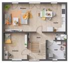 offene Küche & großes Arbeitszimmer - 