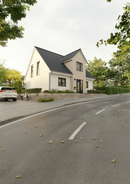 Eingangsgiebel Putz Straßenansicht 02 - 