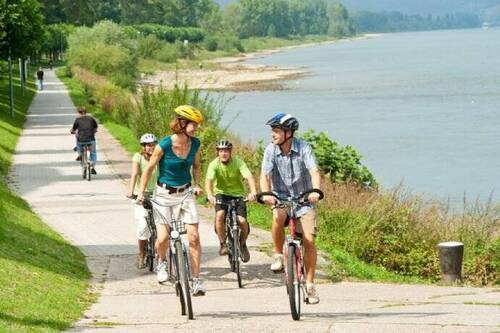 Fahrradweg am Rhein - 