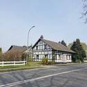 Frontansicht - Fachwerkhaus mit Einliegerwohnung und Pferdeboxen mit ca. 14.000 m² Grundstück am Niederrhein