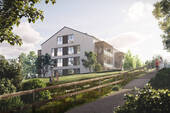 Visualisierung der Hausfassade Ansicht Schlittenberg - Etagenwohnung mit 120,50 m² in Markt Schwaben zum Kaufen