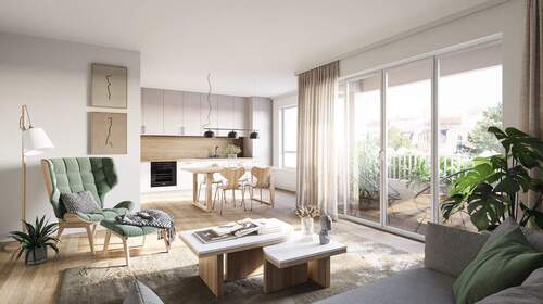 4Zimmer - Baubeginn erfolgt: 4-Zimmer-Familienwohnung mit Süd-Loggia und Gartenanteil