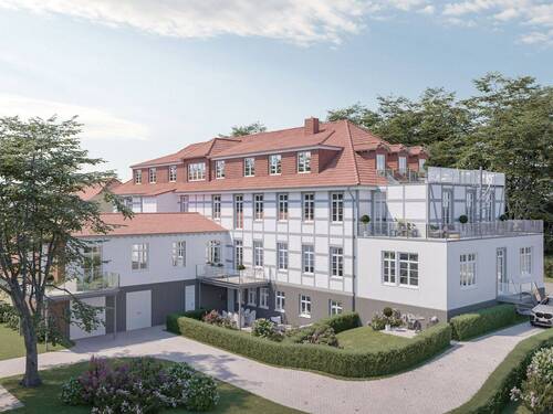 Parkresidenz Bad Rehburg-Bsp. Visualisierung-Rückseite - 150.000?€ KfW + 45.000 €?% Zuschuss: Steuern sparen & Vermögen aufbauen dank Denkmal-AfA (§7i EStG)!