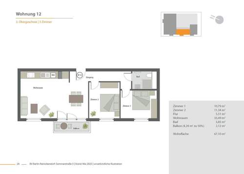 WE12 - Etagenwohnung mit 67,10 m&sup2; in Berlin zum Kaufen