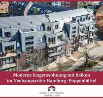 Moderne Etagenwohnung mit Balkon im Neubauquartier Hamburg-Poppenbüttel