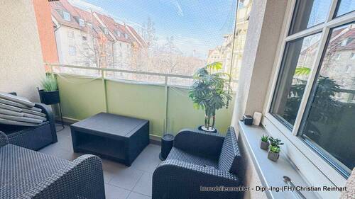 2 Balkonloggia.JPG - 2 Zimmer Etagenwohnung in Nürnberg