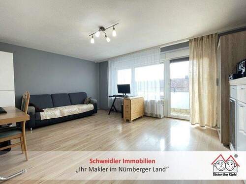 Wohnen - Gut gelegen, klar geschnitten: Schöne 2-Zimmer-Wohnung mit Balkon in Fürth