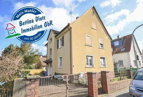 Außenansicht - DIETZ: 2-Familienhaus mit ausgebautem Dachgeschoss - Zentrale Lage im Mischgebiet von Babenhausen!