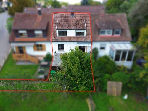 Gartenansicht - 4 Zimmer Reihenmittelhaus zum Kaufen in Ulm