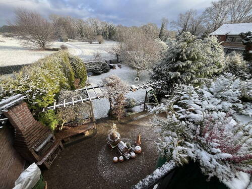 Blick vom Balkon im Winter - 