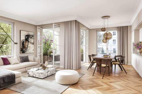 Etagenwohnung - Moderne 2-Zimmer-Wohnung mit Balkon und lichtdurchflutetem Wohnbereich