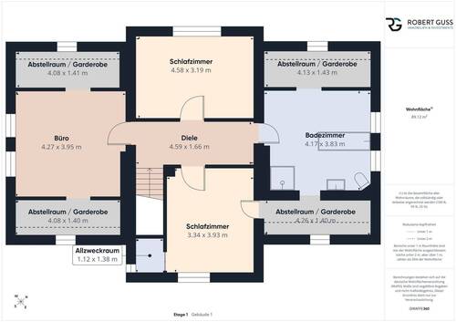 Obergeschoss Haupthaus - 