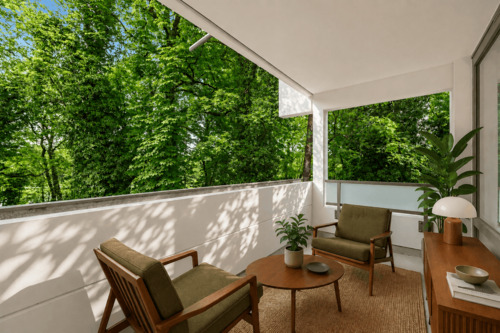 Loggia mit Blick ins Grüne - 