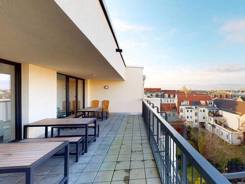 Ansicht I: Gemeinschaftliche Dachterrasse - 