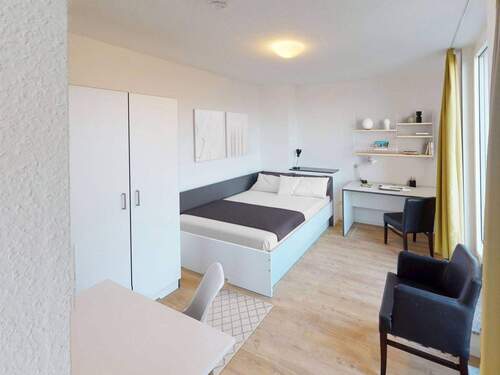 Ansicht I: Wohn- und Schlafbereich (Beispiel-Visualisierung) - 2 Zimmer Etagenwohnung zur Miete in Leipzig