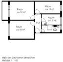 Grundriss - Etagenwohnung mit 59,70 m² in Halle (Saale) zur Miete
